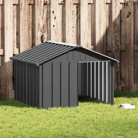 Dog House Anthracite Galvanized Steel 45.9x40.6x32.1 in Durable