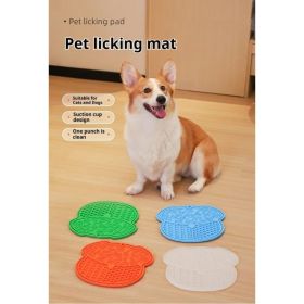 Lick Mat For Dogs And Cats Dog Slow Feeder Mat With Strong Suction (Option: Green)